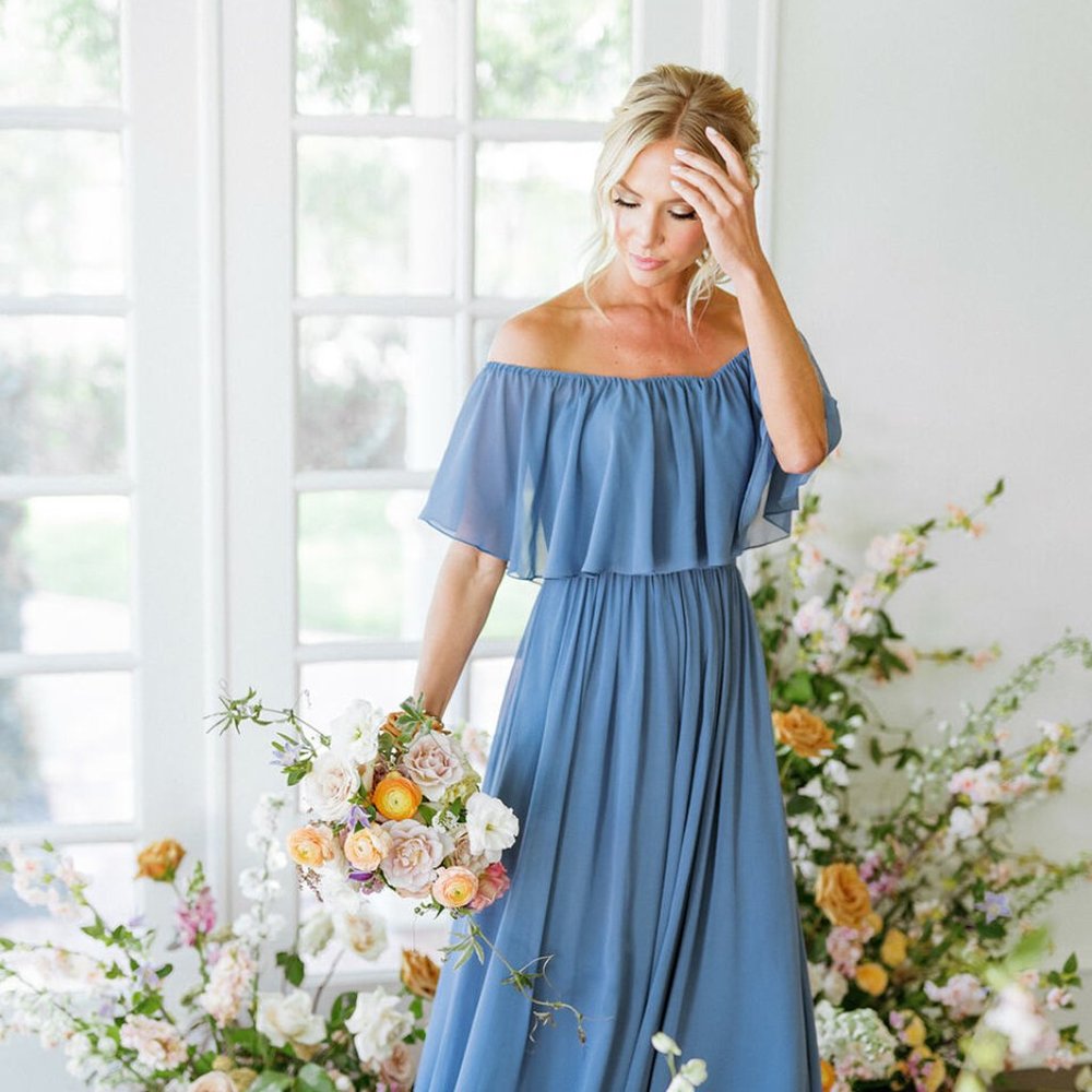 Revelry Abigail Chiffon Dress *Color: SAGE*